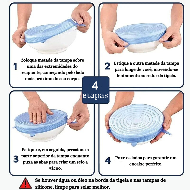 Kit Tampas de Silicone